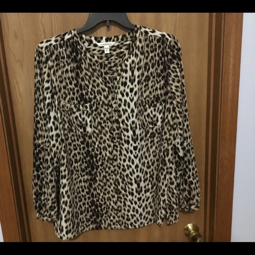 Animal print blouse.REDUCED
